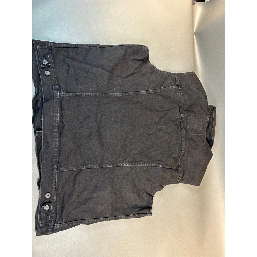 Levis Mens Denim Trucker Vest Black Sleeveless Jacket 4XLT Big & Tall 3068